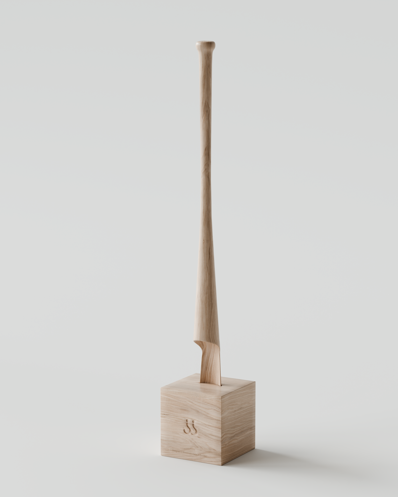 Close-up 3D render of the Illogical Items bat-shaped shoehorn