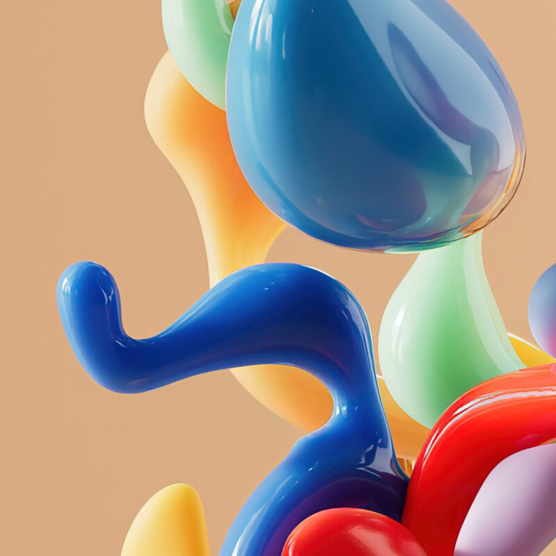 Blown – organic 3D studio glass form