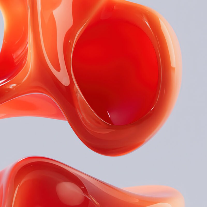 Blown – organic 3D studio glass form