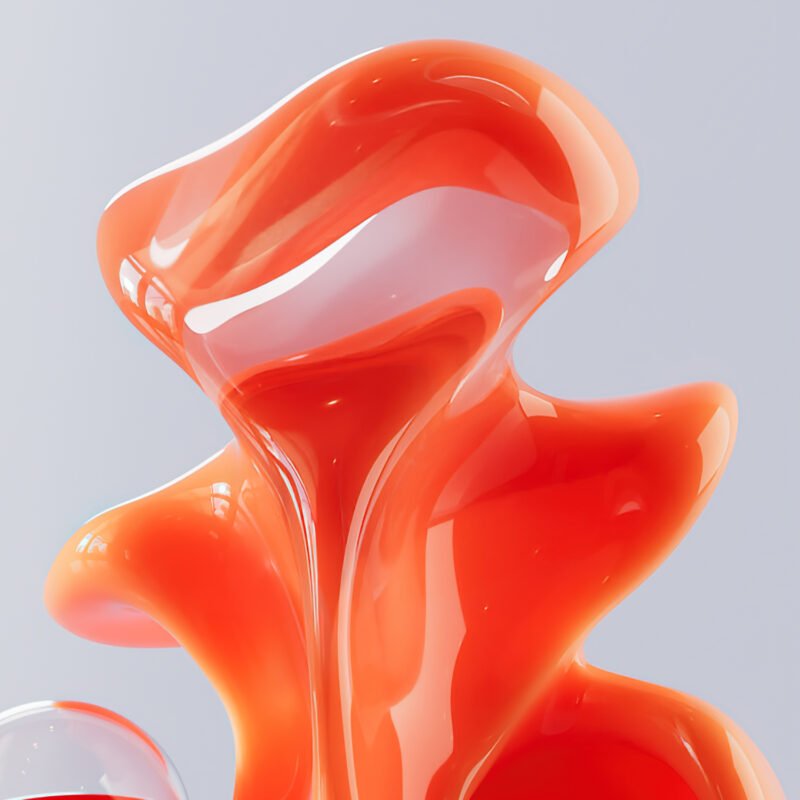 Blown – organic 3D studio glass form