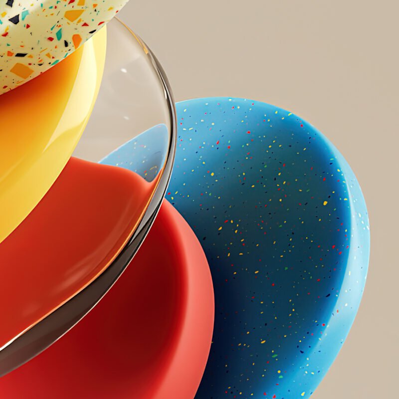 Blown – organic 3D studio glass form