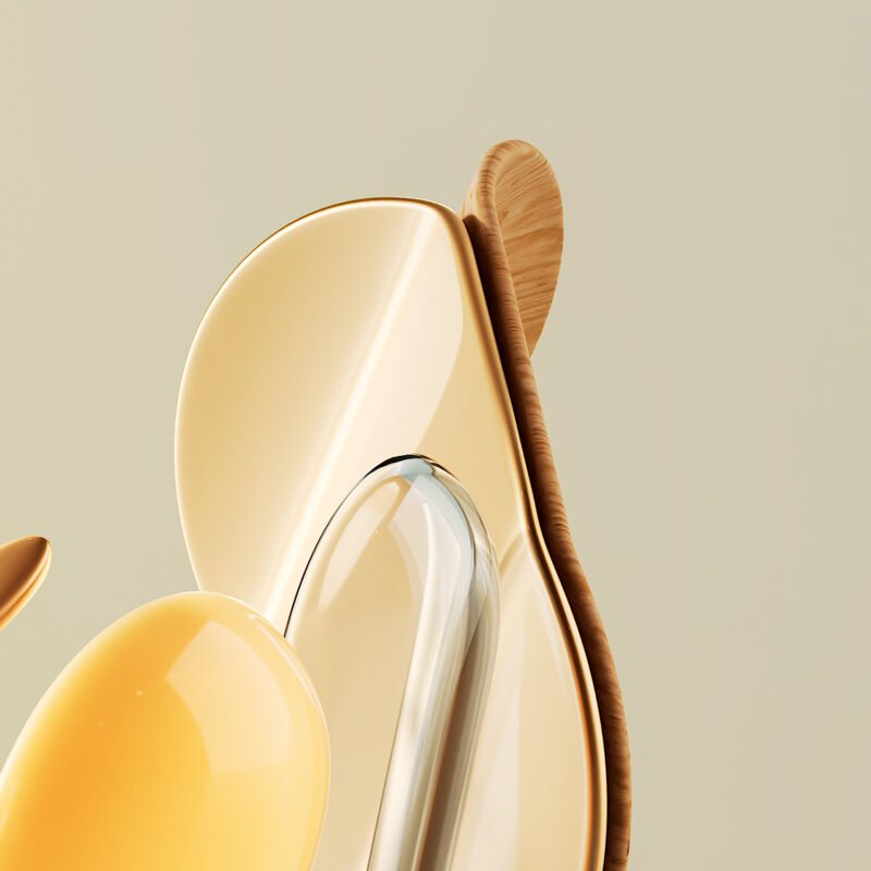 Blown – organic 3D studio glass form