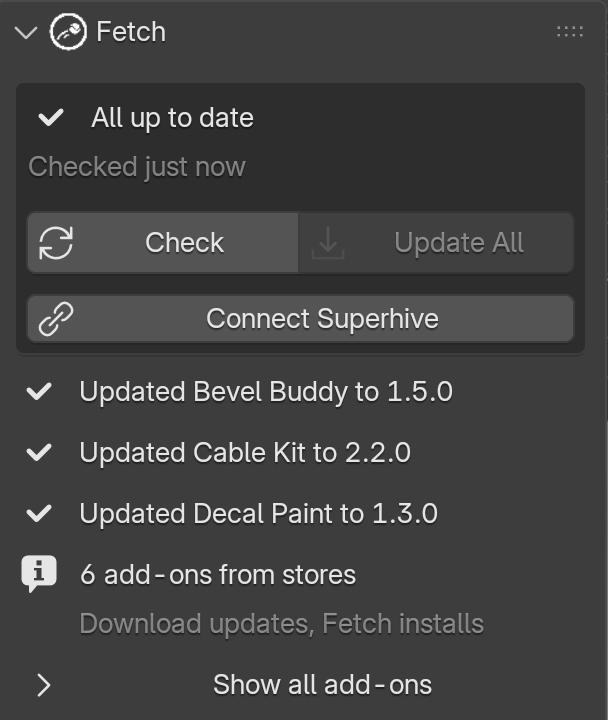 Fetch after Update All, every add-on up to date