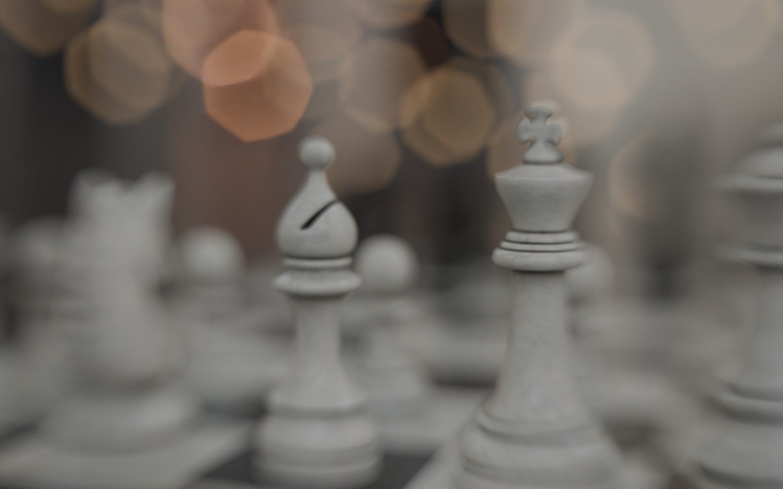 The same chess set through the Oris Super Speed-style 50mm lens