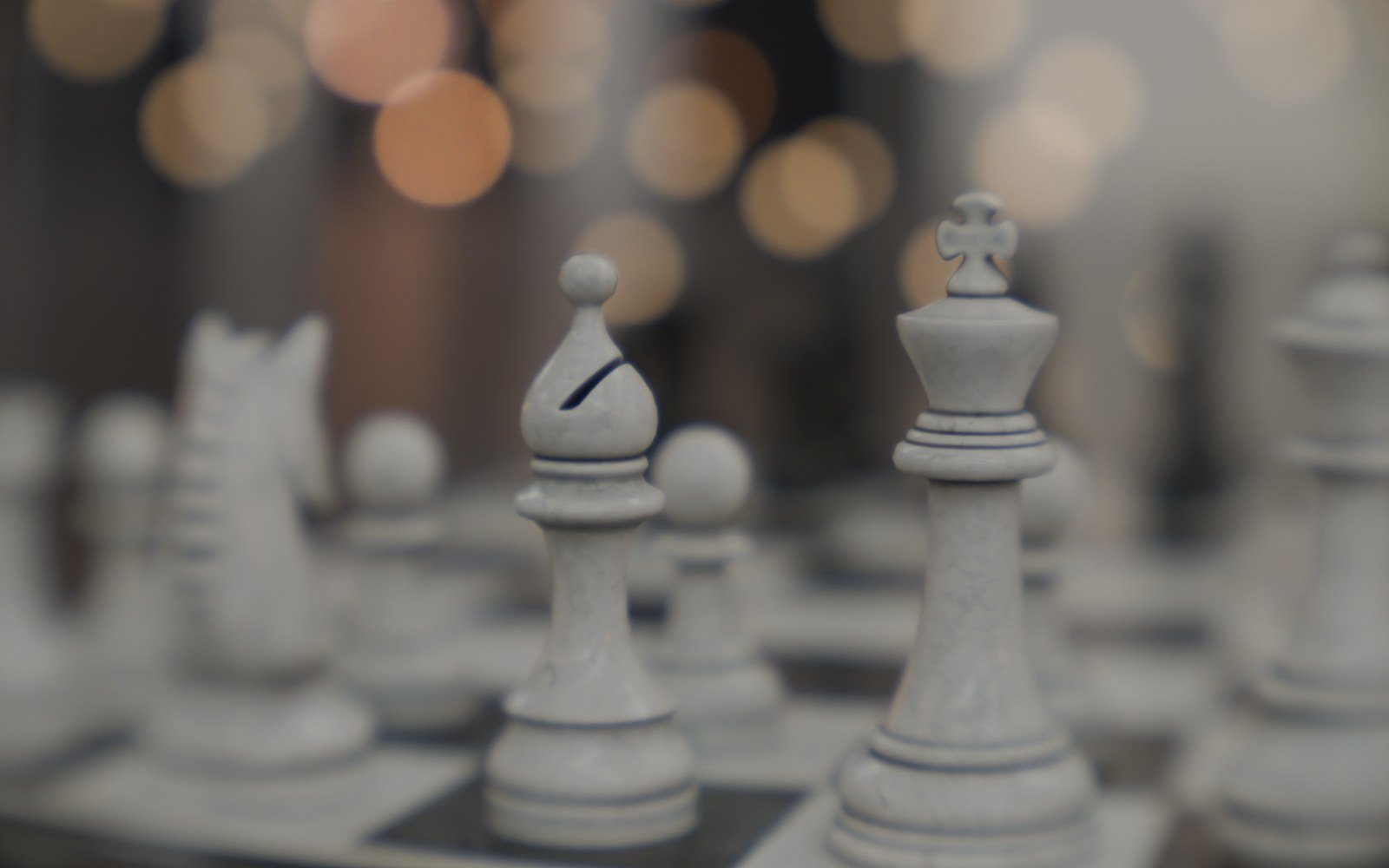 Chess rendered through the Oris Tessar 50mm f/2.8 lens