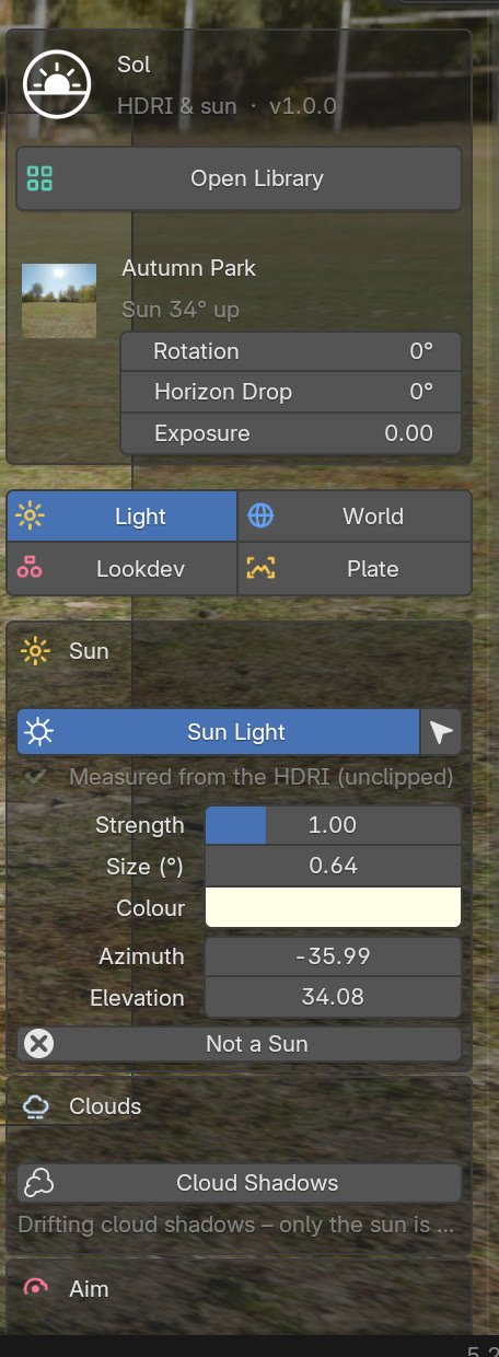 Sol Light tab
