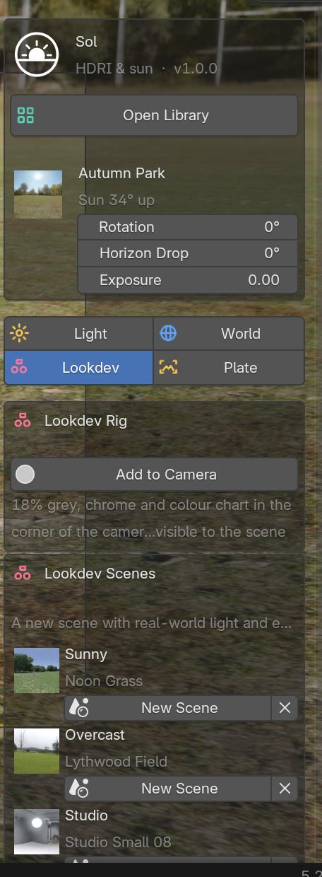 Sol Lookdev tab